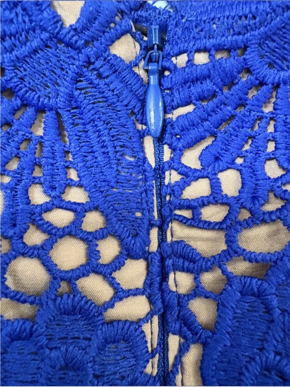 Bardot Royal Blue Lace Floral Midi Dress - Picture 9 of 13